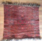 Tafelkleedje vierkant rood met beige en gekleurde franje, Ophalen of Verzenden