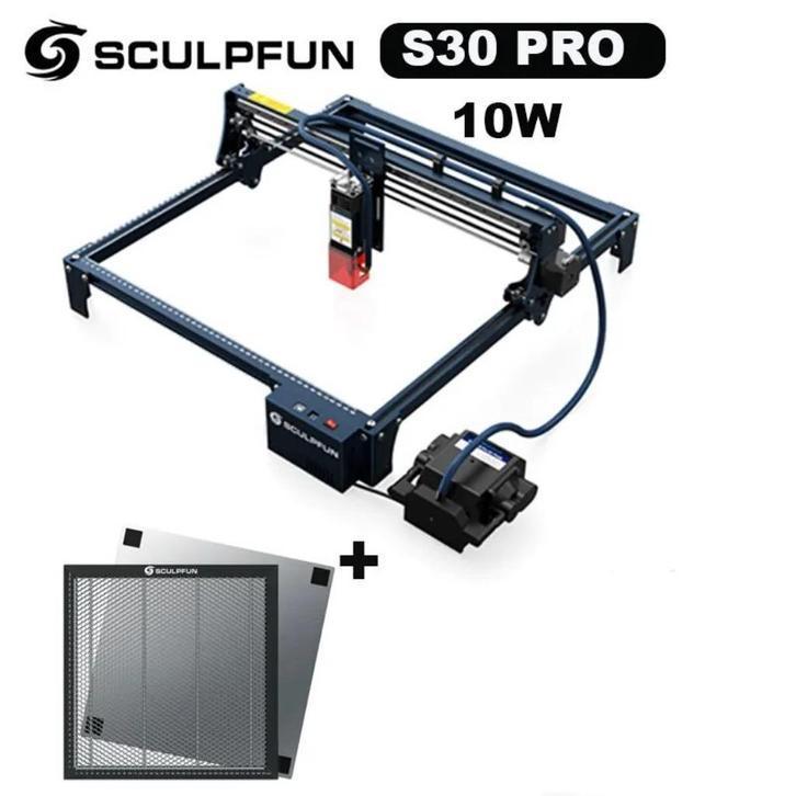 Graveermachine - Sculpfun S30 Pro met honinggraat - Laser, Hobby en Vrije tijd, Elektronica-componenten, Nieuw, Verzenden