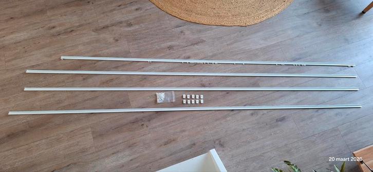 4 gordijnrails met toebehoren - diverse maten, Huis en Inrichting, Stoffering | Gordijnen en Lamellen, Gebruikt, Minder dan 100 cm