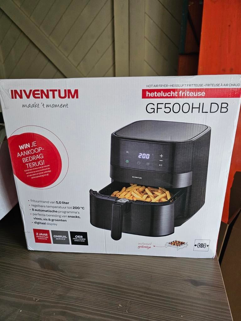 NIEUW Inventum hetelucht friteuse GF500HLDB, Ophalen of Verzenden, Nieuw, Airfryer