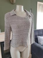 POOOLS schitterend grijs crème vest jasje 38 M | vestje, Maat 38/40 (M), Verzenden, Zo goed als nieuw, Grijs