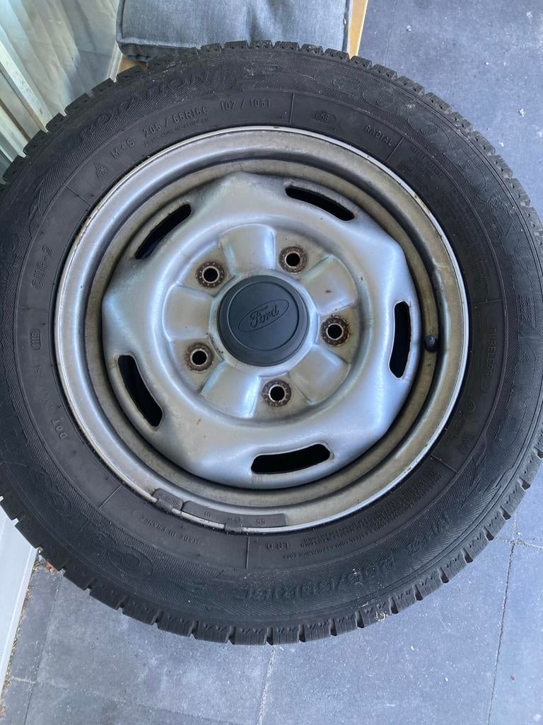 Winterbanden met velgen voor Ford Transit (205/65R16C), Ophalen, 16 inch, Banden en Velgen, Bestelwagen