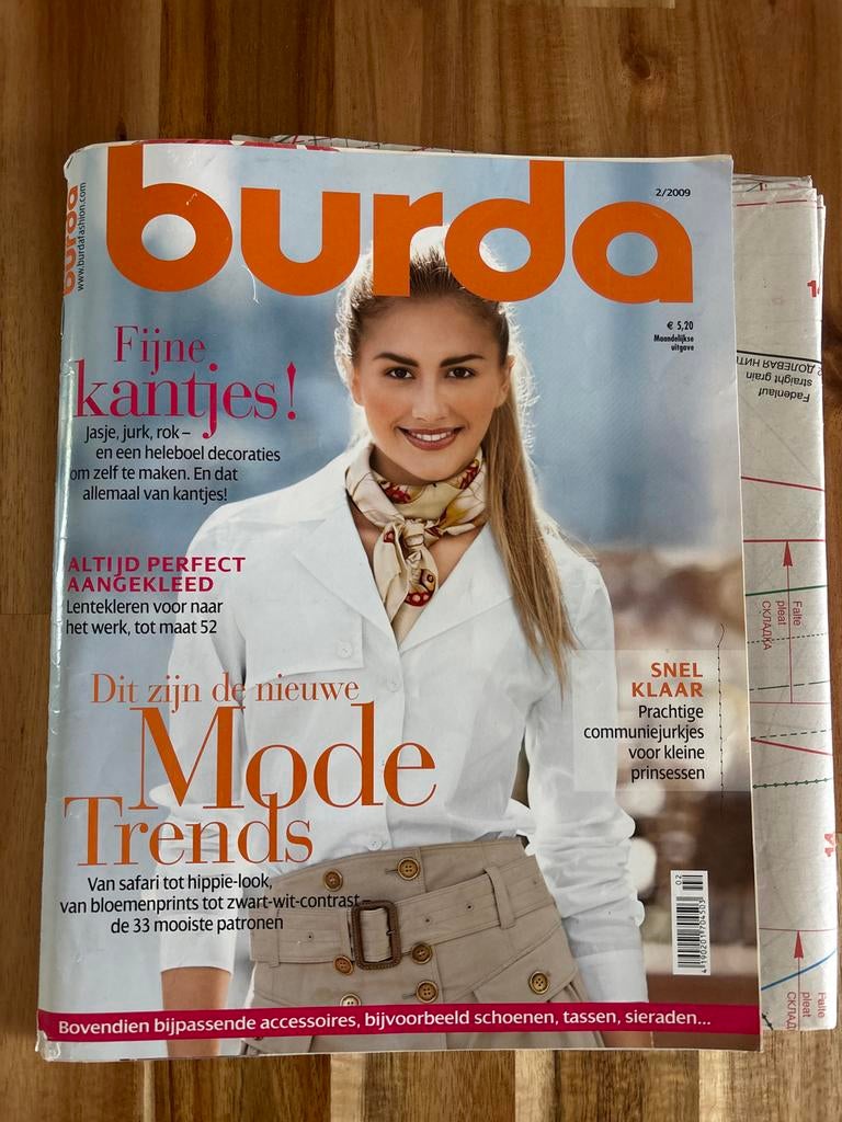 Burda Mode Tijdschrift 2/2009 - Patronen en Trends, Hobby en Vrije tijd, Ophalen, Vrouw, Burda, Overige typen