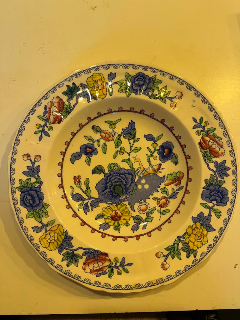 Mason's Regency Diep Bord - Bloemenpatroon, Antiek en Kunst, Antiek | Servies los, Verzenden