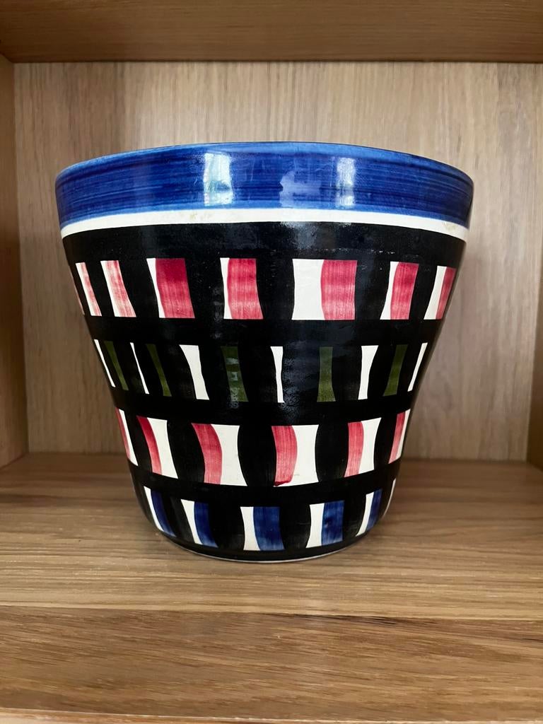 Vintage bloempot - Strehla, Ophalen of Verzenden