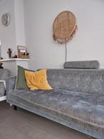 Groen gekleurde bank+ hocker., Ophalen, Gebruikt, 75 tot 100 cm, Rechte bank