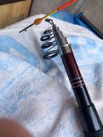 Shakespeare E-Series Supra Glass Telescoophengel met Molen, Ophalen of Verzenden, Gebruikt, Complete hengel