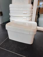 10x Rechthoekige Emmer 17L met deksel, Huis en Inrichting, Emmers, Ophalen, Zo goed als nieuw, Kunststof, Met deksel