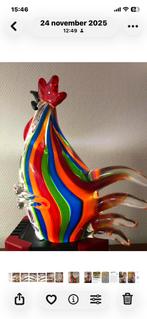Kleurrijk Venetiaans Glazen Haan Sculptuur - Murano Stijl, Ophalen of Verzenden