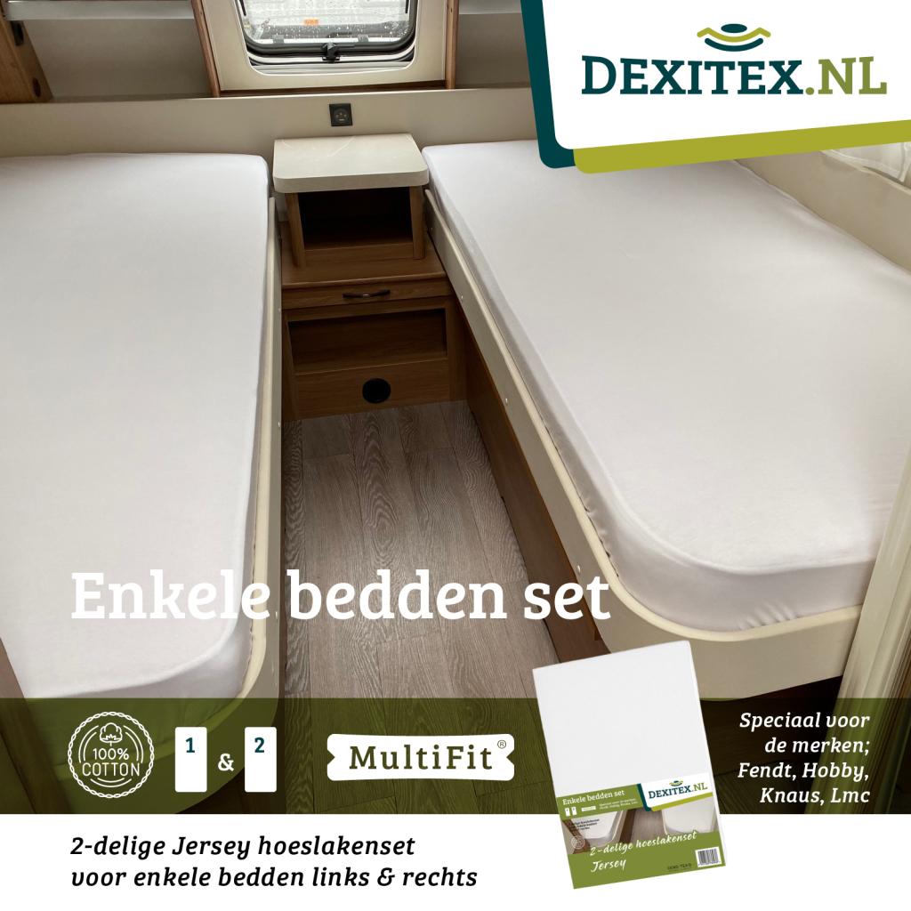 Enkele bedden Hoeslaken set 2 Delig Wit, Buurserstraat 15 A, 7481 EG,Haaksbergen, Ophalen of Verzenden, Info@123CamperOnderdelen.nl
