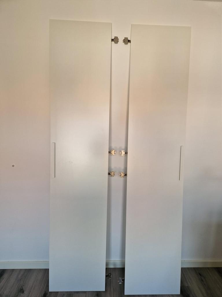 Ikea Pax Kastdeuren Wit (incl. scharnieren en handvatten), Ophalen, Overige materialen, Gebruikt, 200 cm of meer