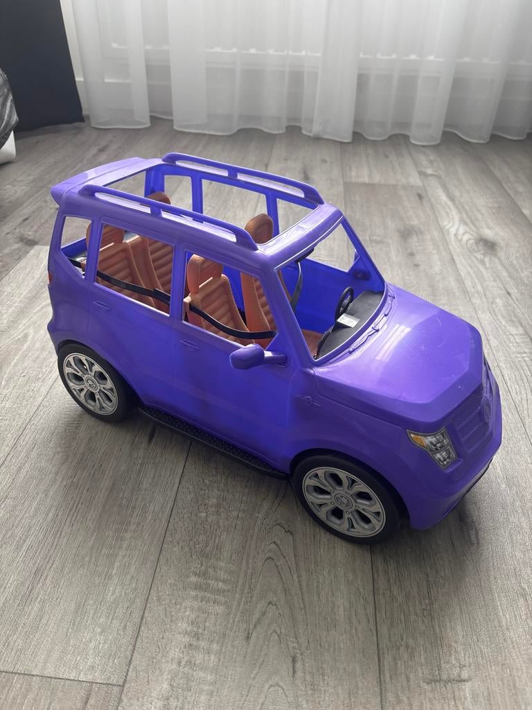 Barbie Jeep - Paarse SUV voor Barbiepoppen, Ophalen of Verzenden, Gebruikt