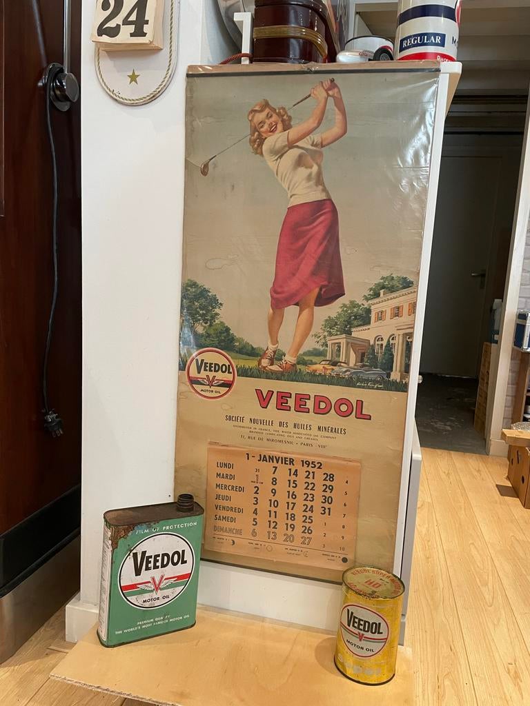 Veedol motor oil 1952, Verzamelen, Merken en Reclamevoorwerpen, Ophalen of Verzenden, Gebruikt, Reclamebord