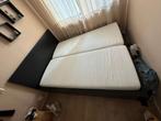 Ikea Malm Bed Zwart 1.60x2.00 met 4 Lades, Gebruikt, Zwart, Ophalen of Verzenden, Twijfelaar