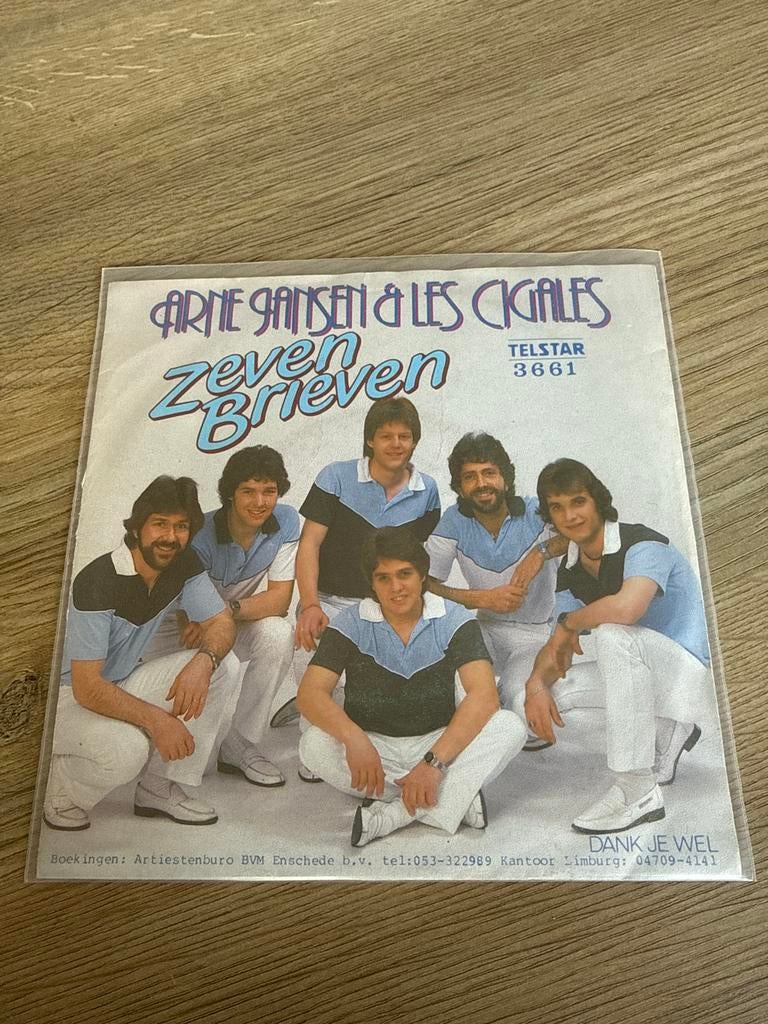 Arne Jansen & Les Cigales - Zeven Brieven (Single, Telstar 3, Gebruikt, 7 inch, Single, 1970 - 1979
