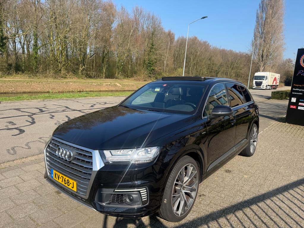 Audi Q7 3.0 TDI 374pk E-tron Quattro Tiptronic 2016 Zwart, Auto's, Automaat, 258 pk, 2420 kg, Zwart