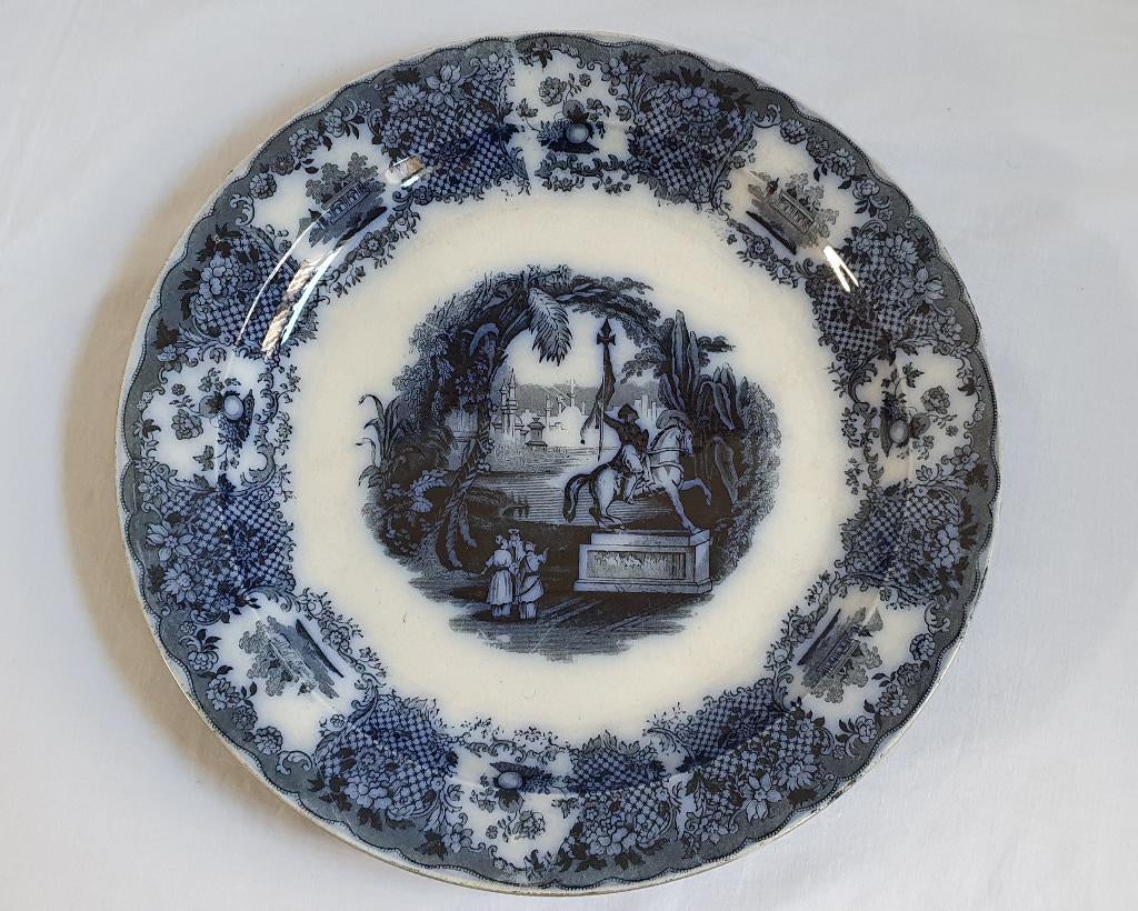 Orient blauwe schotel Petrus Regout 1874, Antiek en Kunst, Ophalen of Verzenden