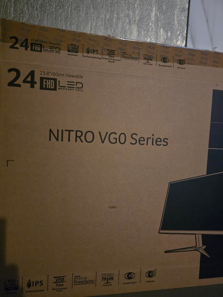 Acer Nitro VG0 gaming monitor 75Hz 1ms, Ophalen of Verzenden