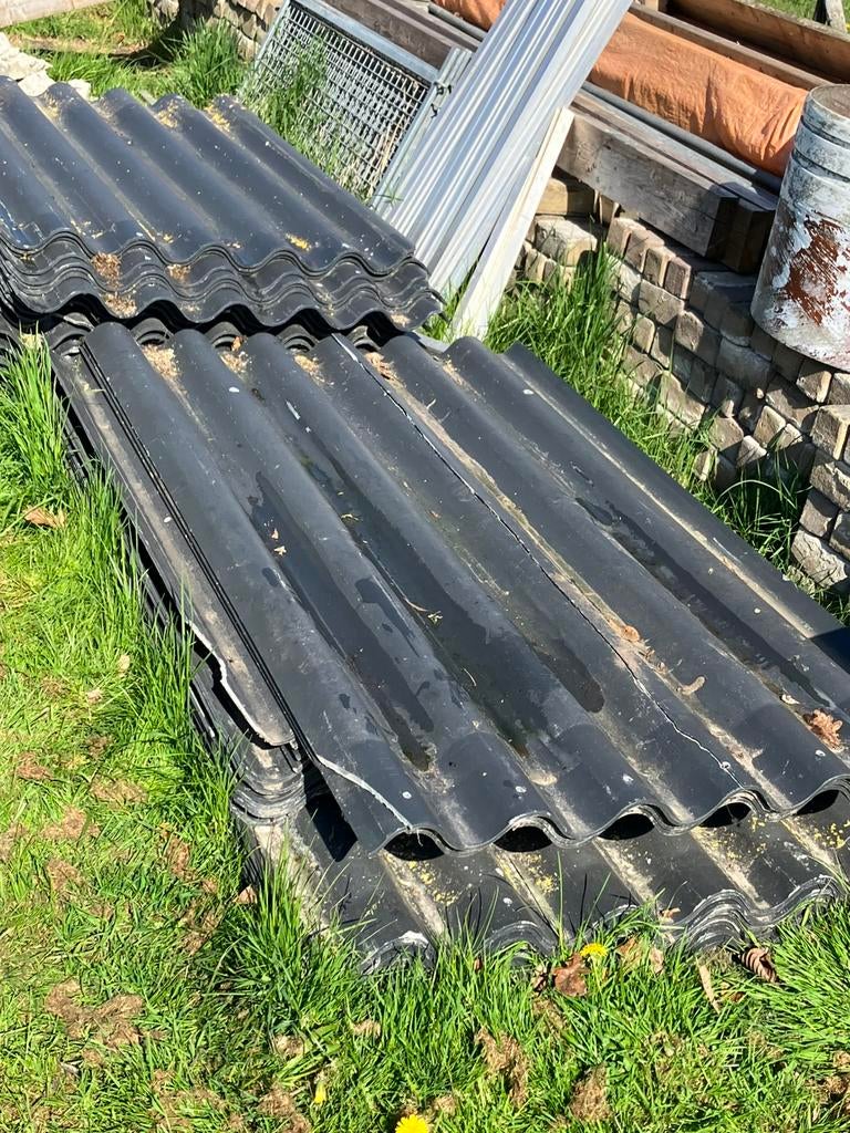 Golfplaten (niet asbest), Ophalen, Overige materialen, Gebruikt, Zwart
