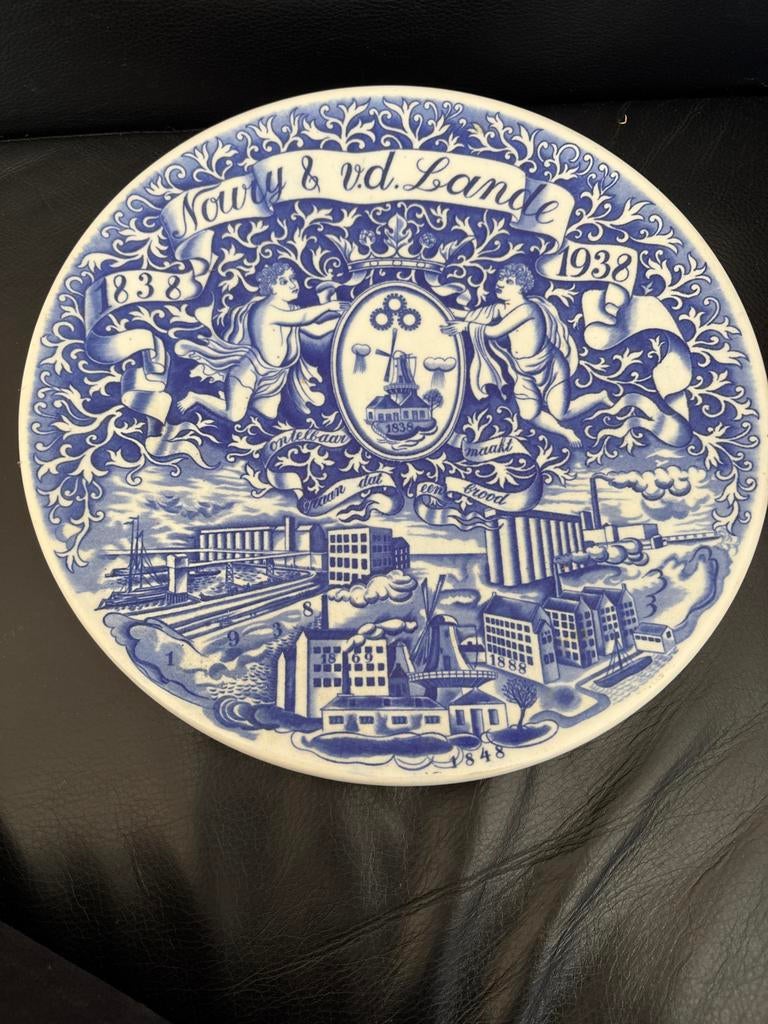 Gedenkbord Noury & v.d. Lande 1838-1938 De Sphinx, Ophalen of Verzenden