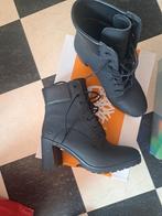 Timberland zwarte laarzen met hak, Ophalen of Verzenden, Zo goed als nieuw, Zwart, Hoge laarzen
