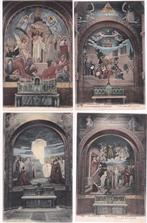 8X Lourdes (Fr.) met geschilderd Altaar Retabel ca, 1950., Verzenden, 1940 tot 1960, Ongelopen, Frankrijk