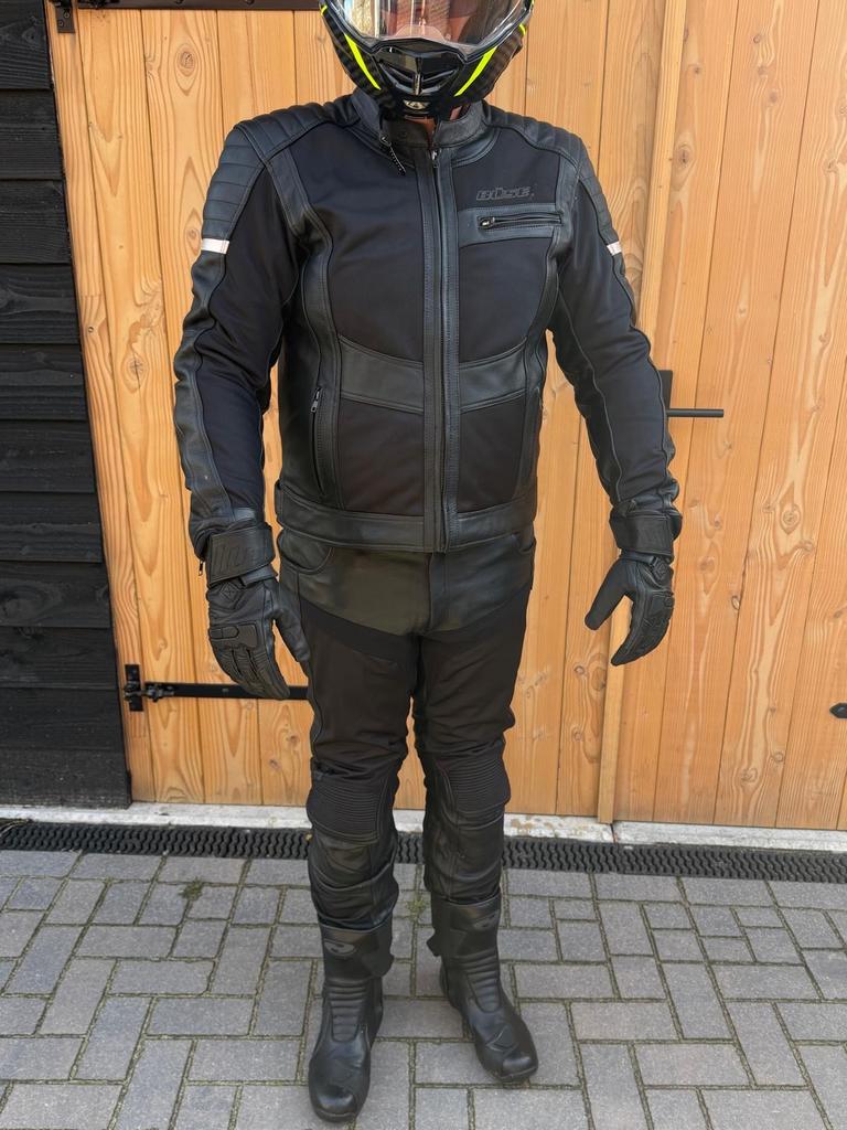 Büse leren motorpak met laarzen en motorjeans, Motoren, Kleding | Motorkleding, Ophalen of Verzenden, Tweedehands, Heren, Combipak