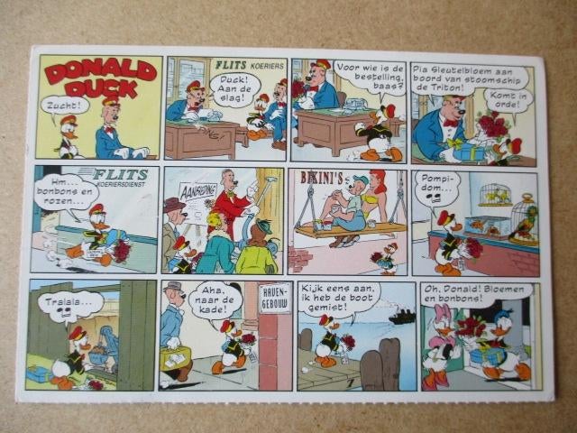 adv10175 donald duck ansichtkaart 3, Verzamelen, Ophalen, Donald Duck, Gebruikt, Overige typen