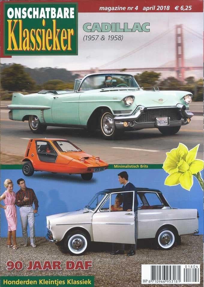 OK 4 2018 : Cadillac - DAF - AC Shelby Cobra 289 - SS One, Ophalen of Verzenden, Gelezen, Algemeen