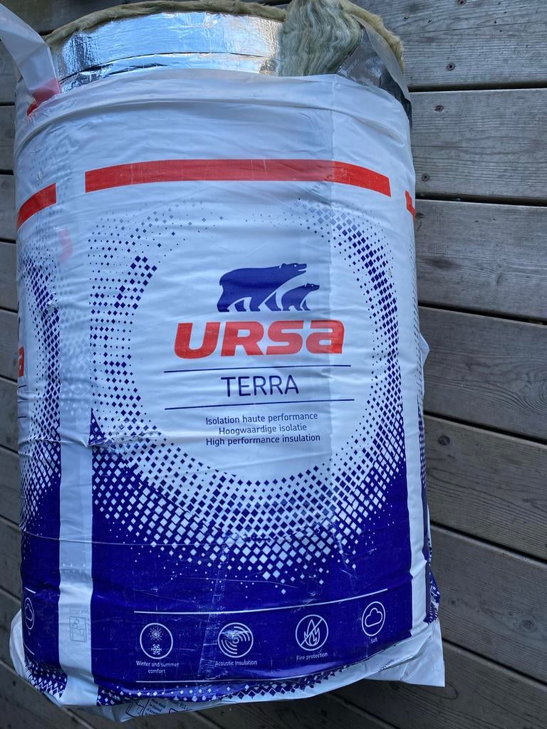 URSA TERRA isolatierol 80mm dik, Ophalen, 4 tot 8 cm, Nieuw, 5 tot 10 m²
