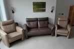 Bankstel: 2,5 zits, relaxfauteuil en fauteuil, Ophalen, Gebruikt, Rechte bank, Modern