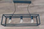 Hanglamp industrieel zwart metaal, 3 lampen, merk Eglo., Ophalen, Zo goed als nieuw, Industrieel, Metaal