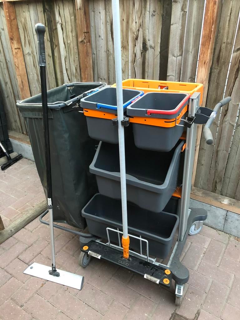 Taski professionele schoonmaakwagen met accessoires, Ophalen, Dweilemmer, -bak, of -wagen