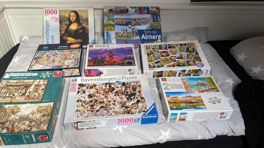 Puzzels, Ophalen, 500 t/m 1500 stukjes, Zo goed als nieuw