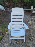 Gratis twee witte tuinstoelen, Tuin en Terras, Tuinstoelen, Ophalen, Gebruikt, Kunststof