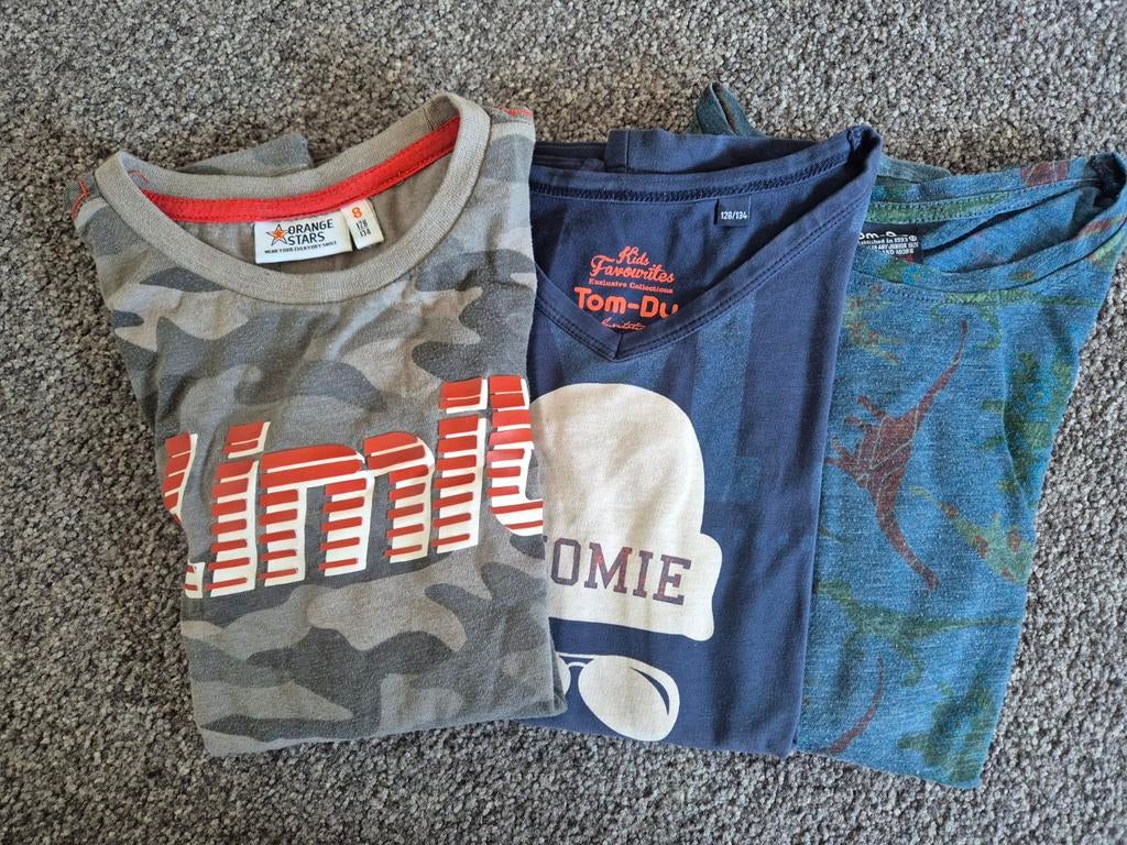 Merkshirts jongens lange mouw maat 128/134, Kinderen en Baby's, Kinderkleding | Maat 128, Ophalen, Orange Stars, Tom-Du, Gebruikt