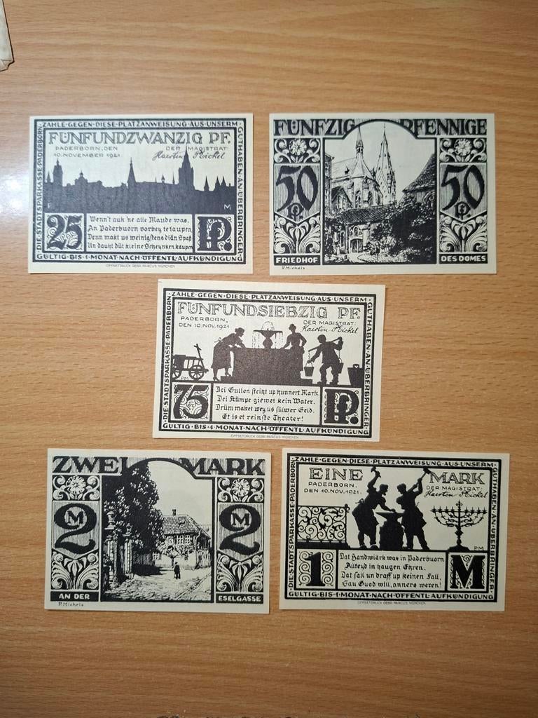 Duits Notgeld Paderborn Noodgeld, Postzegels en Munten, Bankbiljetten | Europa | Niet-Eurobiljetten, Ophalen of Verzenden, Duitsland