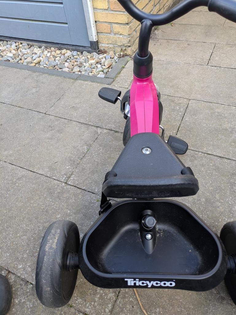 driewieler met duwstang en loopfiets, Fietsen en Brommers, Fietsen | Driewielers, Ophalen, Gebruikt, Duwstang