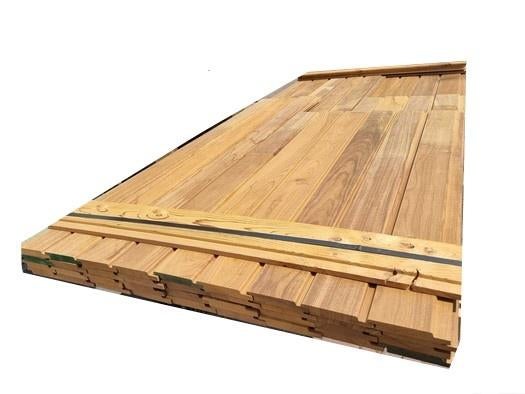 8 m2 channelsiding rabat hardhout 2.0x11.0 cm - nr: HP208, Ophalen, Planken, Nieuw, Hardhout