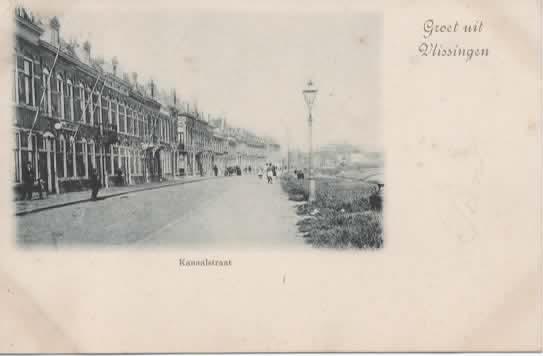 Vlissingen Kanaalstraat, Verzamelen, Ansichtkaarten | Nederland, Verzenden, Voor 1920, Gelopen, Zeeland
