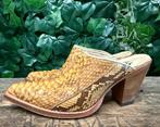 bijna Nieuwe python leren clogs/muilen van Sendra maat 38