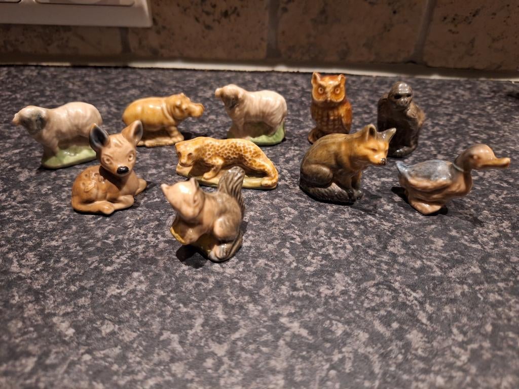 Verzameling van 10 diverse dierenbeeldjes Wade Whimsies, Verzamelen, Beelden en Beeldjes, Ophalen of Verzenden, Gebruikt, Dier