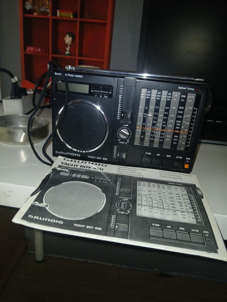 Grundig Yacht Boy 450 Wereldontvanger - Vintage Radio, Audio, Tv en Foto, Ophalen of Verzenden, Gebruikt, Wereldontvanger