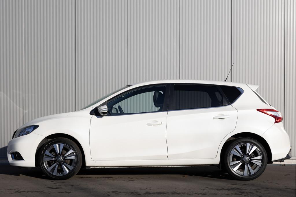 Nissan Pulsar 1.2 DIG-T | LEDER | NAVI | CAMERA | TREKHAAK, Auto's, Nissan, Gebruikt, 4 cilinders, 116 pk, Wit