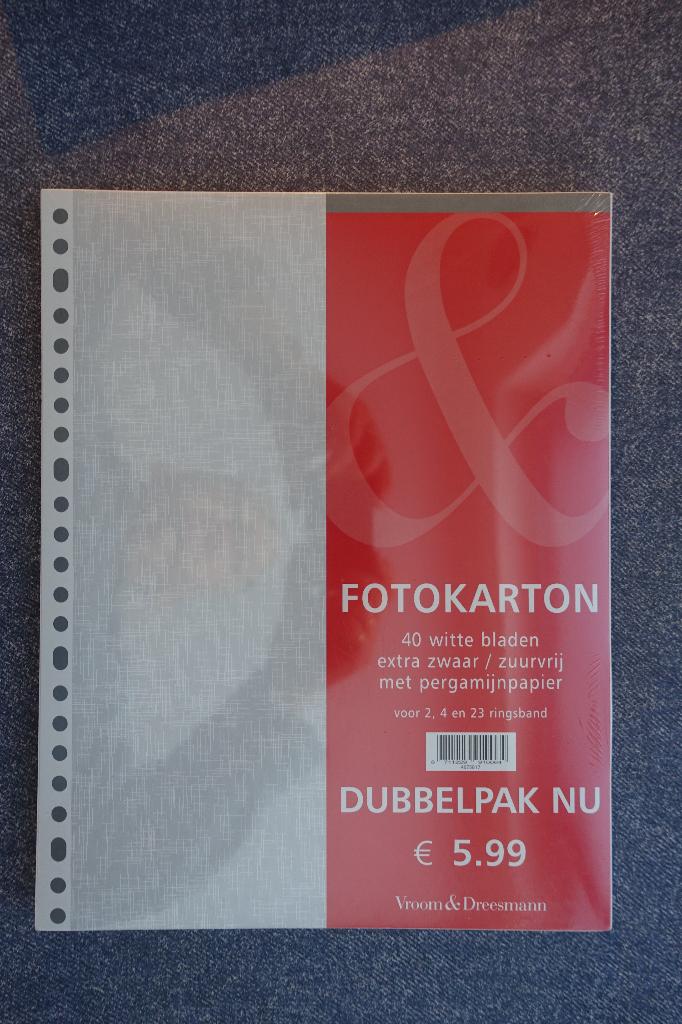Fotobladen fotokarton met pergamijnpapier (565 stuks), Audio, Tv en Foto, Fotoalbums en Accessoires, Nieuw, Fotoalbum, Ophalen of Verzenden