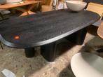 Zwarte eettafel 215x100 deens ovaal, Ophalen, 100 tot 150 cm, Vijf personen of meer, Ovaal