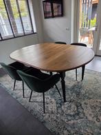 Uitschuifbare eettafel eikenhout van Rofra Home, Ophalen, Ovaal, 100 tot 150 cm