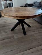 Ronde mango houten eettafel - z.g.a.n. - 130 cm, Huis en Inrichting, Tafels | Eettafels, Ophalen