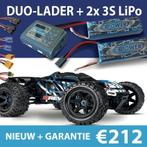 AANBIEDING voor Traxxas E-REVO 1/8 lipo's + lader €212 NIEUW, Elektro, Auto offroad, Nieuw, Ophalen of Verzenden