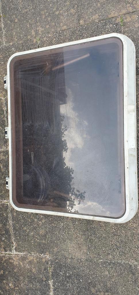 Pasport Oldtimer Dakraam Camper Caravan Echt Glas 6x45x58, Caravans en Kamperen, Caravan accessoires, Gebruikt, Ophalen